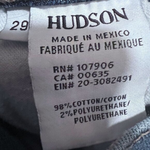 Hudson Nico Distressed Midrise Crop Skinny Jeans Size 29 - Picture 9 of 14